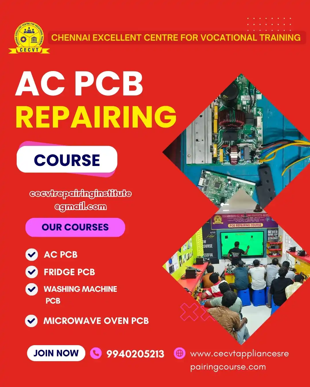 AC PCB Board Mechanic Course in Ganjam Odisha