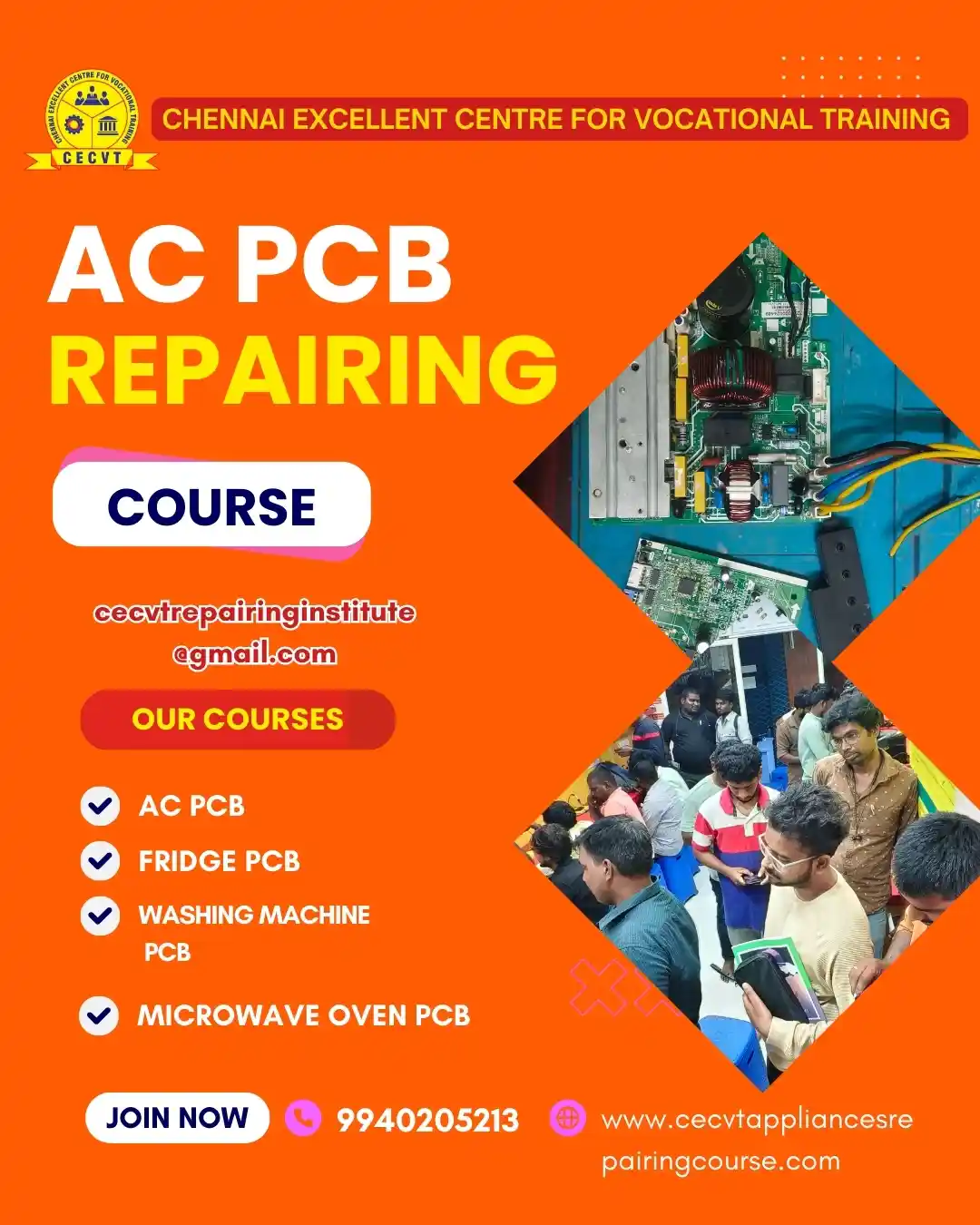 AC PCB Board Mechanic Course in Ganjam Odisha