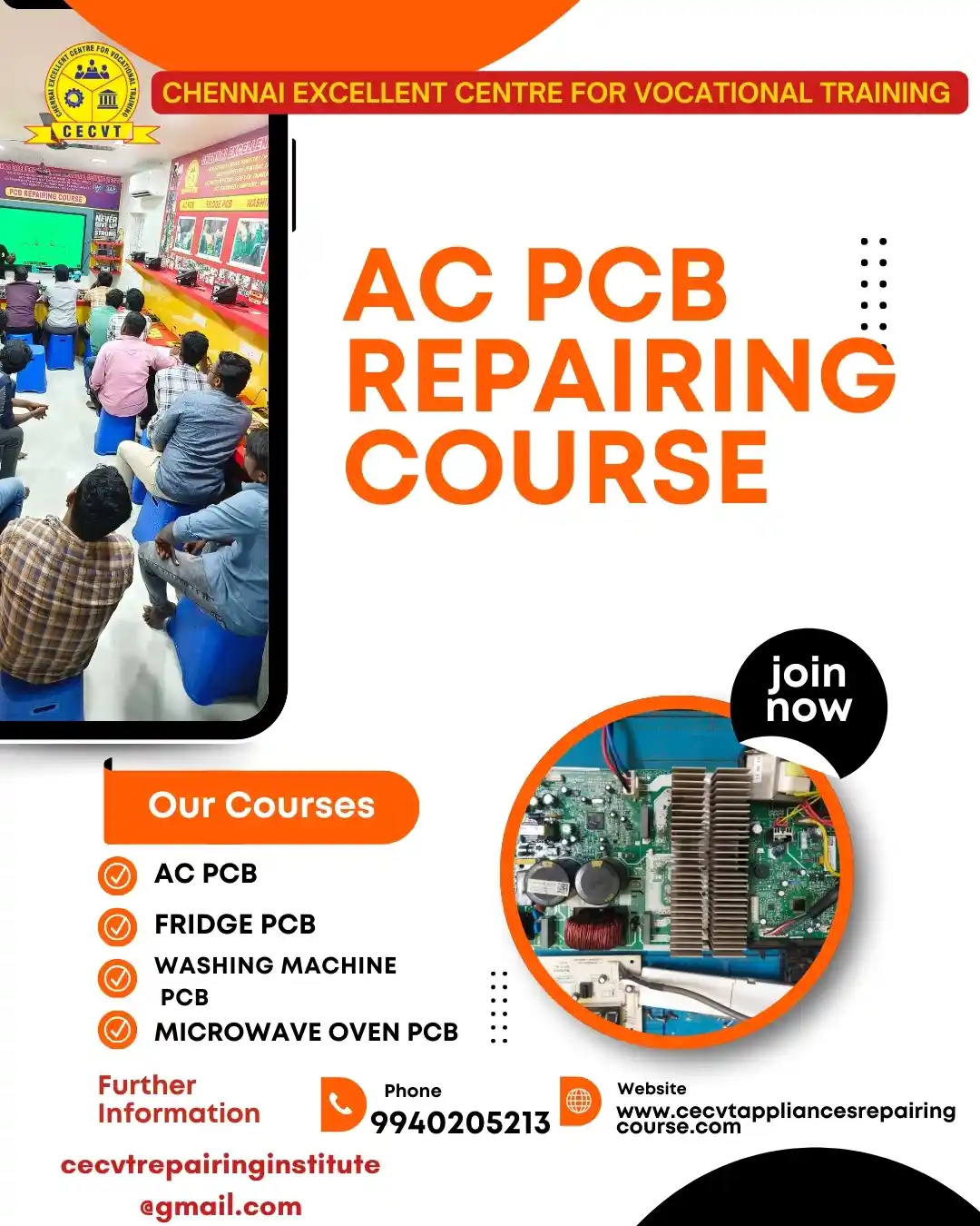 AC PCB Board Mechanic Course in Jagatsinghapur Odisha