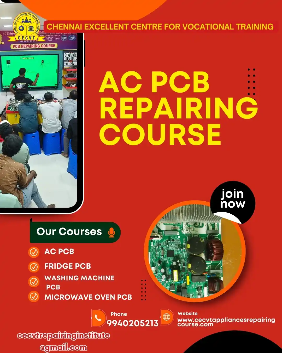 AC PCB Board Mechanic Course in Jagatsinghapur Odisha
