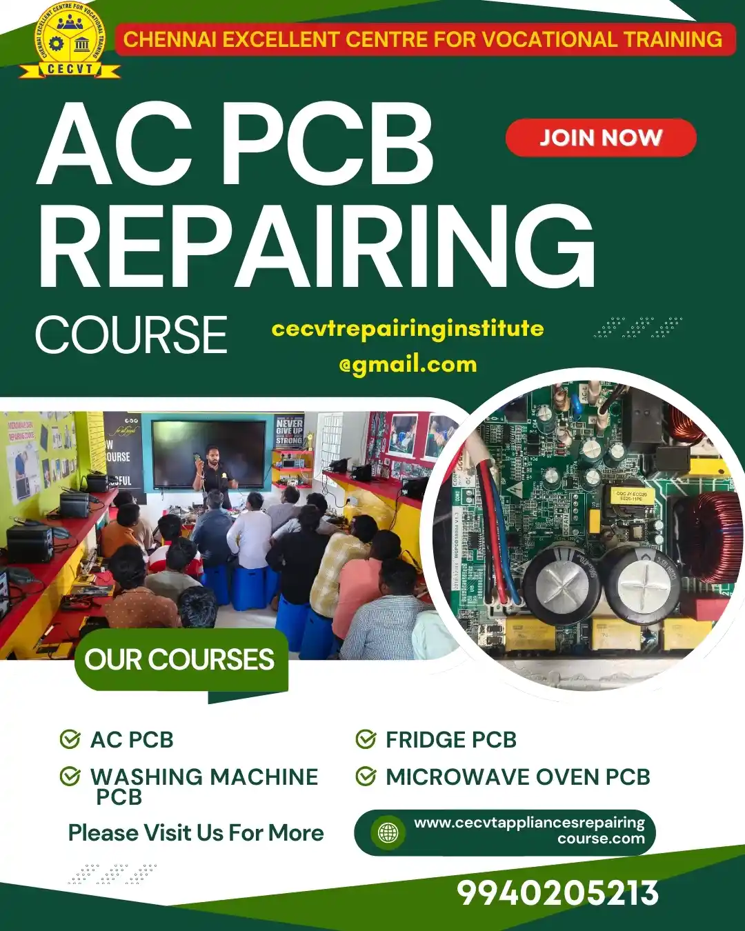 AC PCB Board Mechanic Course in Jajpur Odisha