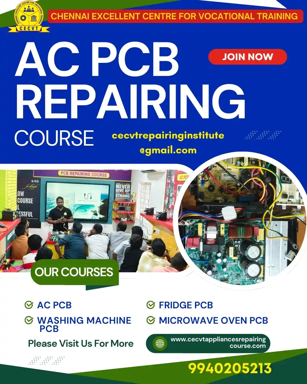 AC PCB Board Mechanic Course in Jharsuguda Odisha
