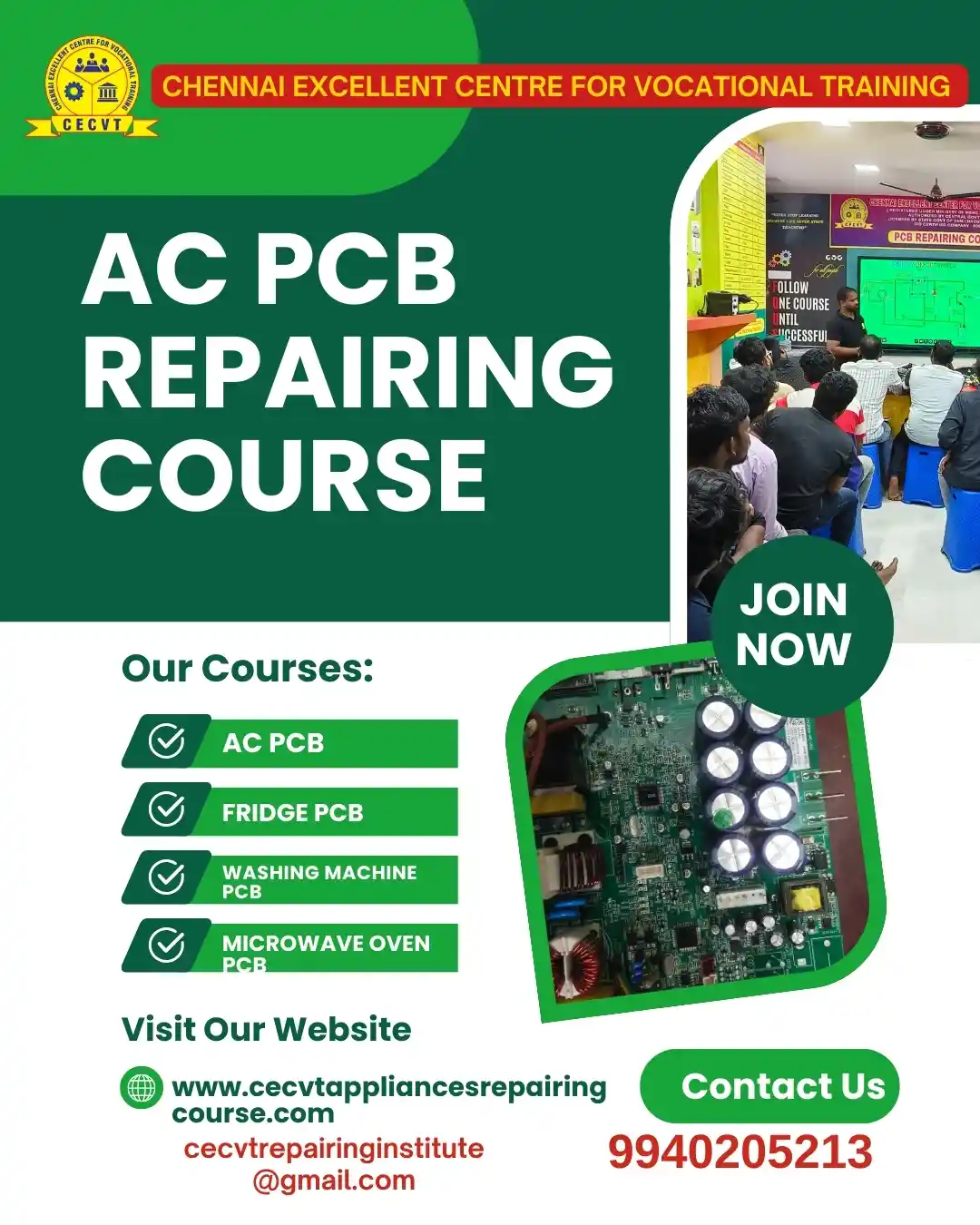 AC PCB Board Mechanic Course in Kendrapara Odisha
