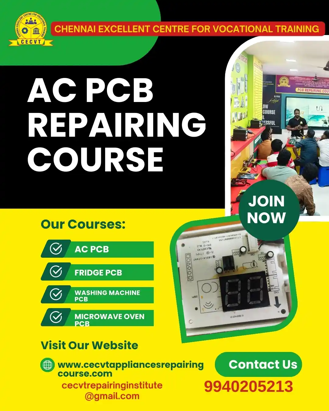AC PCB Board Mechanic Course in Kendrapara Odisha