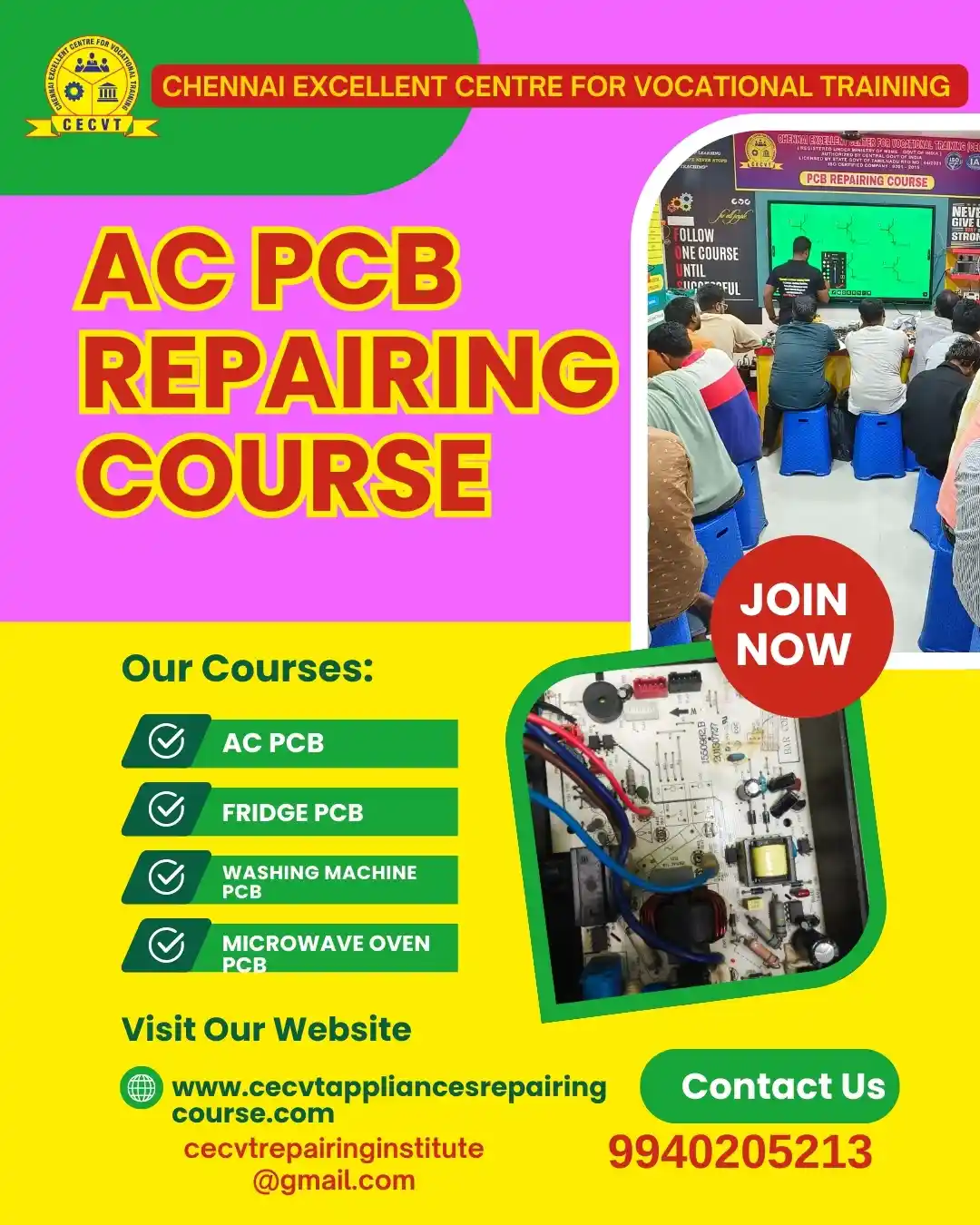 AC PCB Board Mechanic Course in Kendrapara Odisha