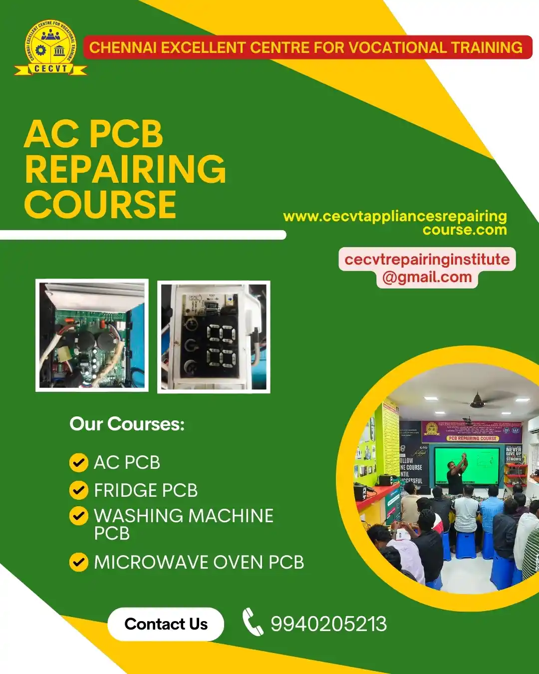 AC PCB Board Mechanic Course in Keonjhar Odisha