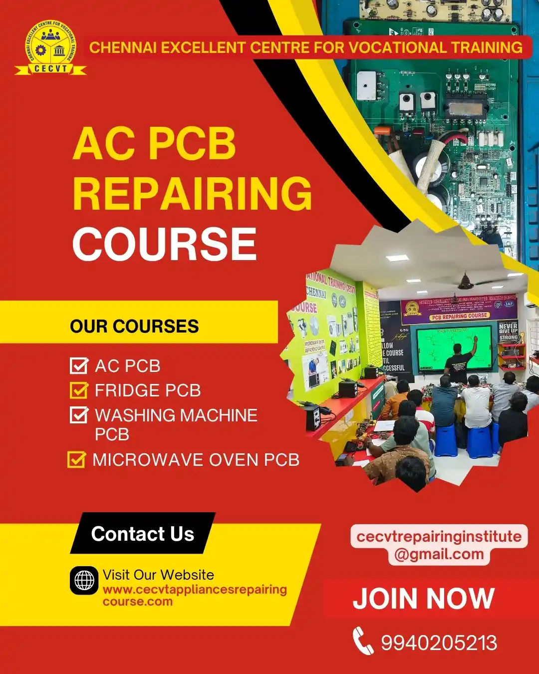 AC PCB Board Mechanic Course in Khordha Odisha