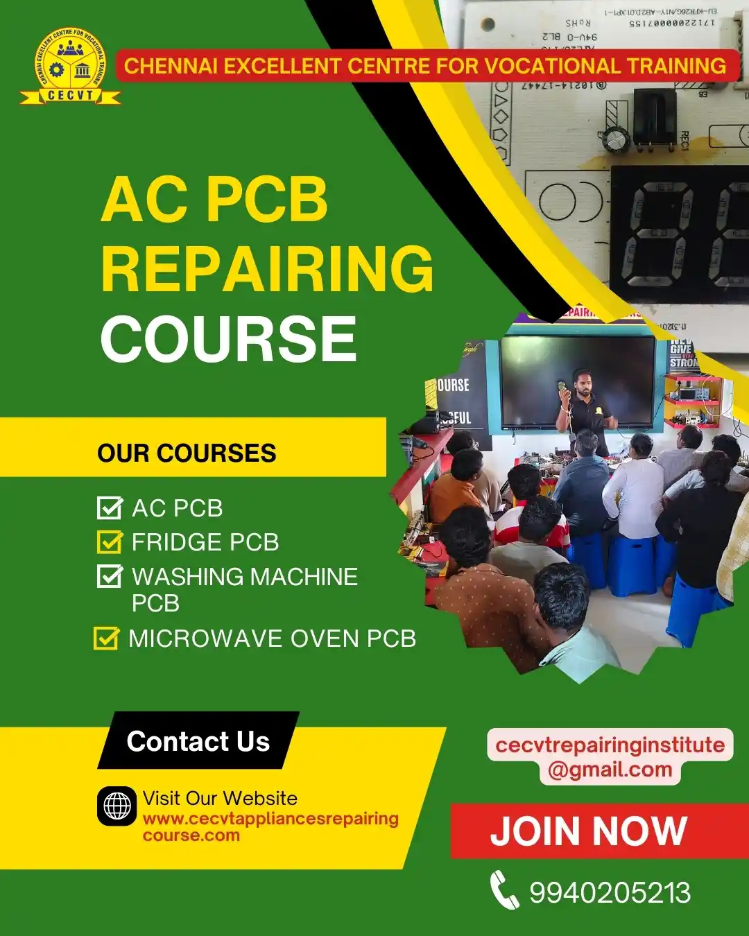 AC PCB Board Mechanic Course in Khordha Odisha