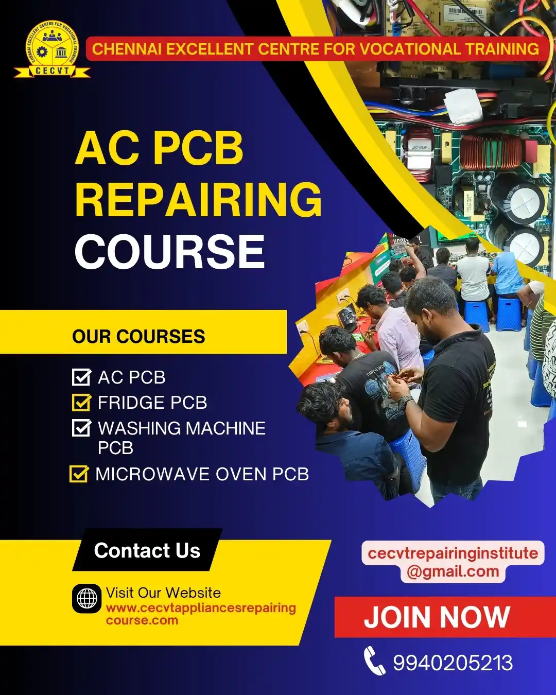 AC PCB Board Mechanic Course in Khordha Odisha