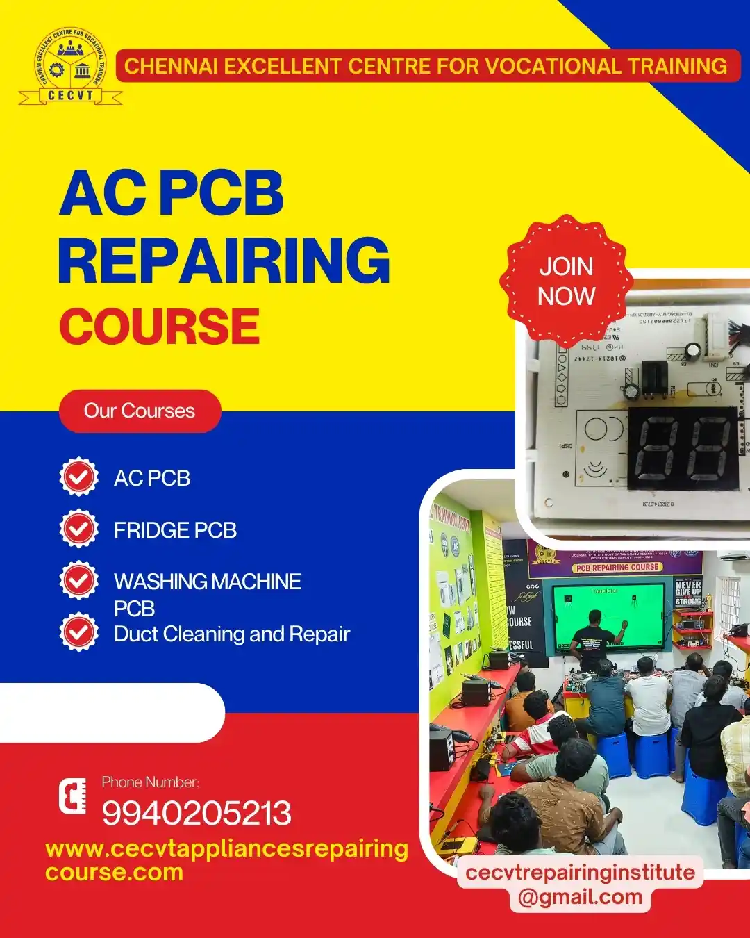 AC PCB Board Mechanic Course in Koraput Odisha