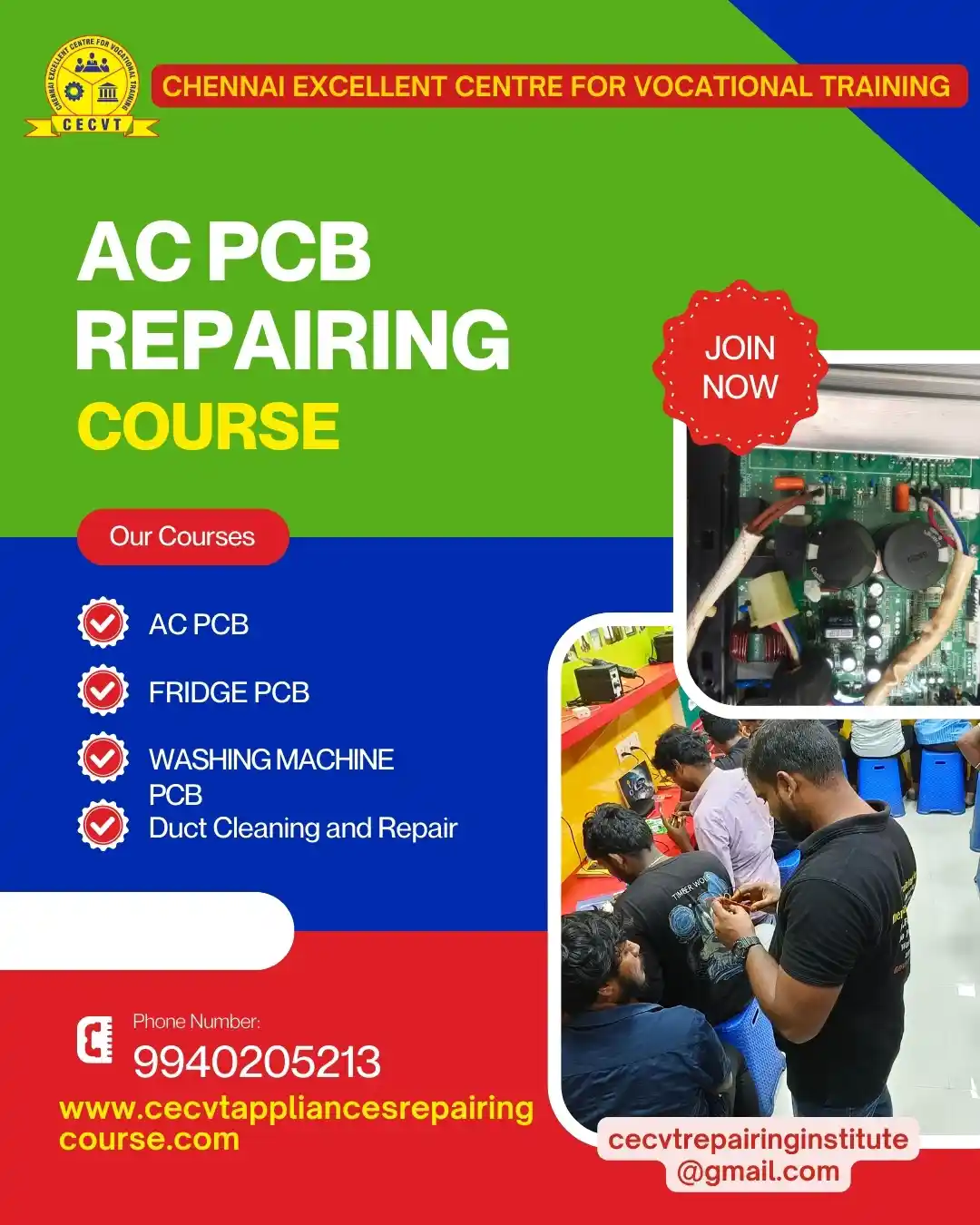 AC PCB Board Mechanic Course in Mayurbhanj Odisha