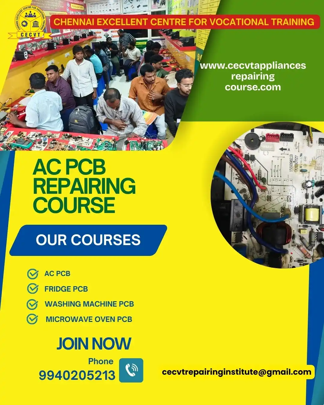 AC PCB Repairing Course in Siang, Arunachal Pradesh