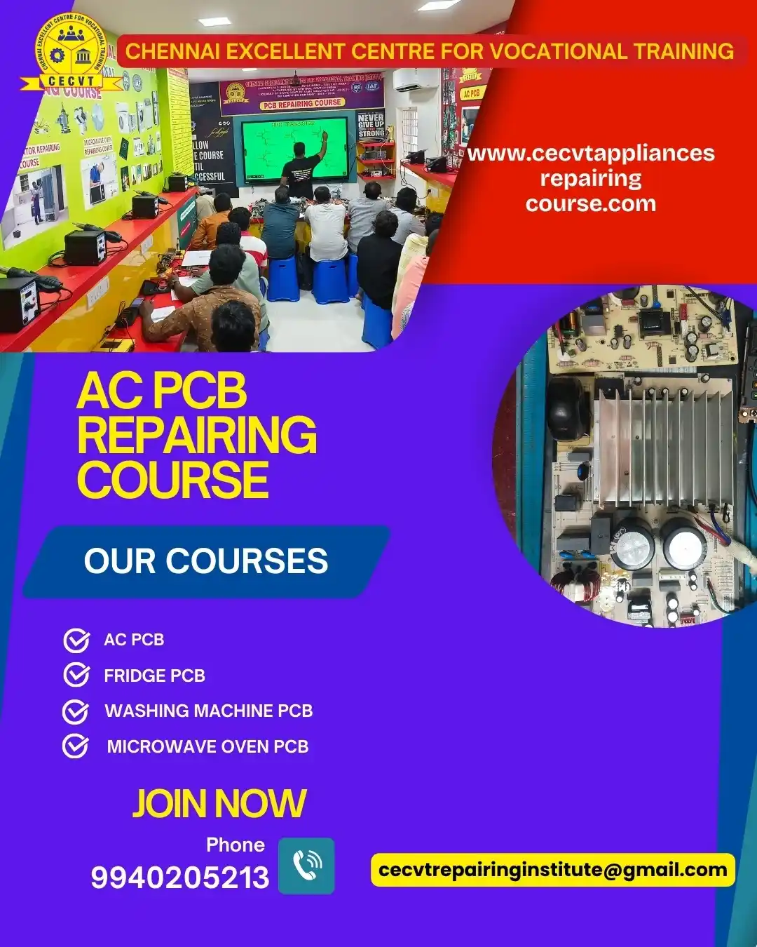 AC PCB Repairing Course in Siang, Arunachal Pradesh