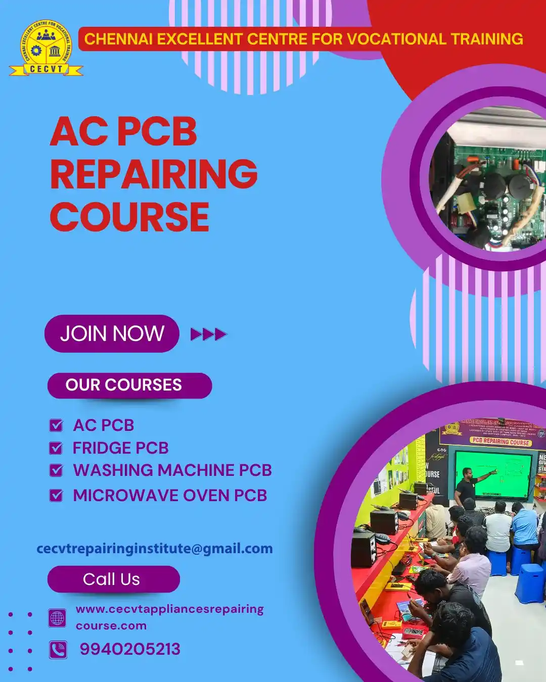 AC PCB Board Mechanic Course in Ambedkar Nagar Uttar Pradesh