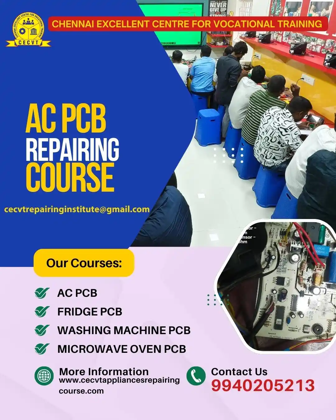 AC PCB Board Mechanic Course in Auraiya Uttar Pradesh