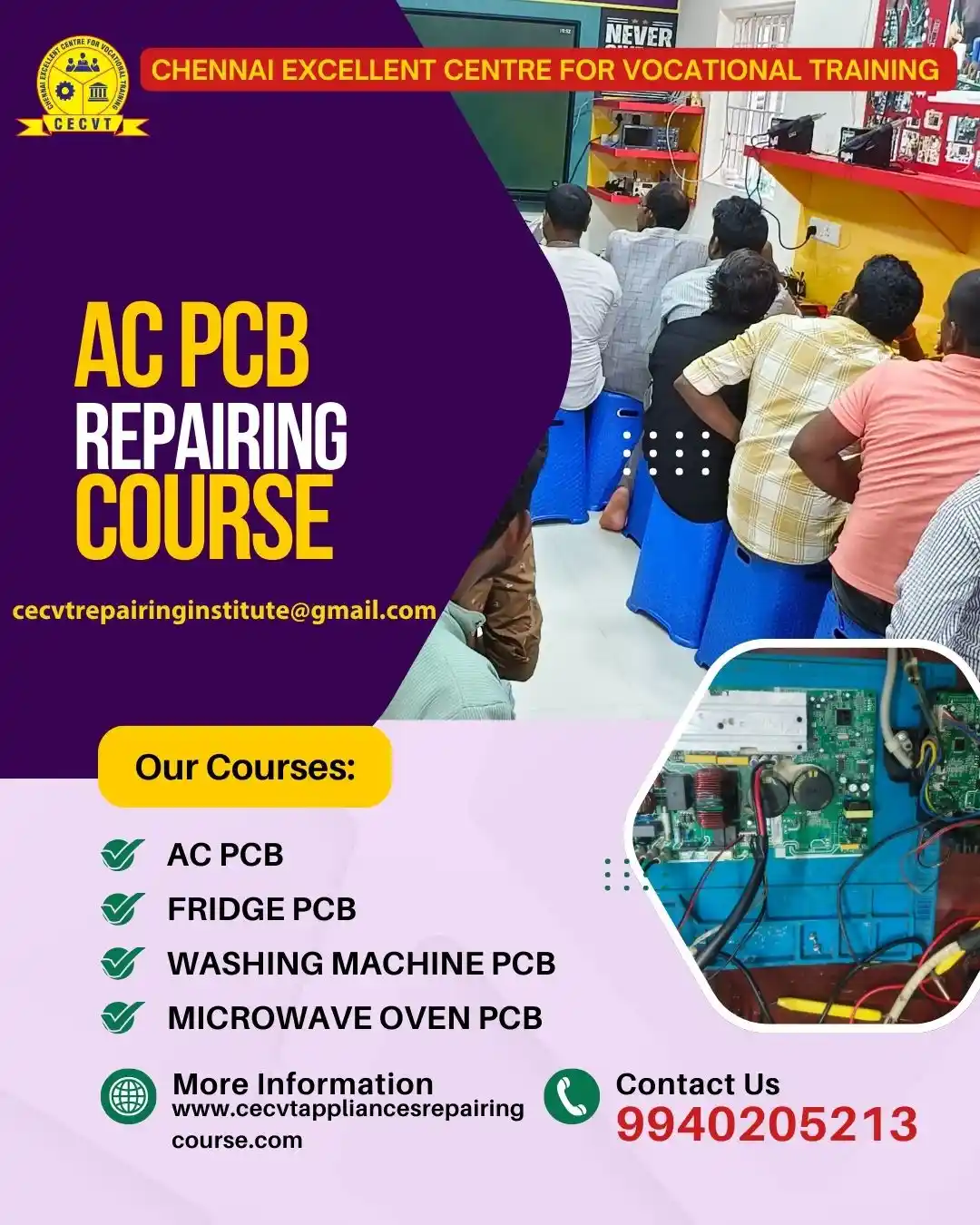 AC PCB Board Mechanic Course in Auraiya Uttar Pradesh