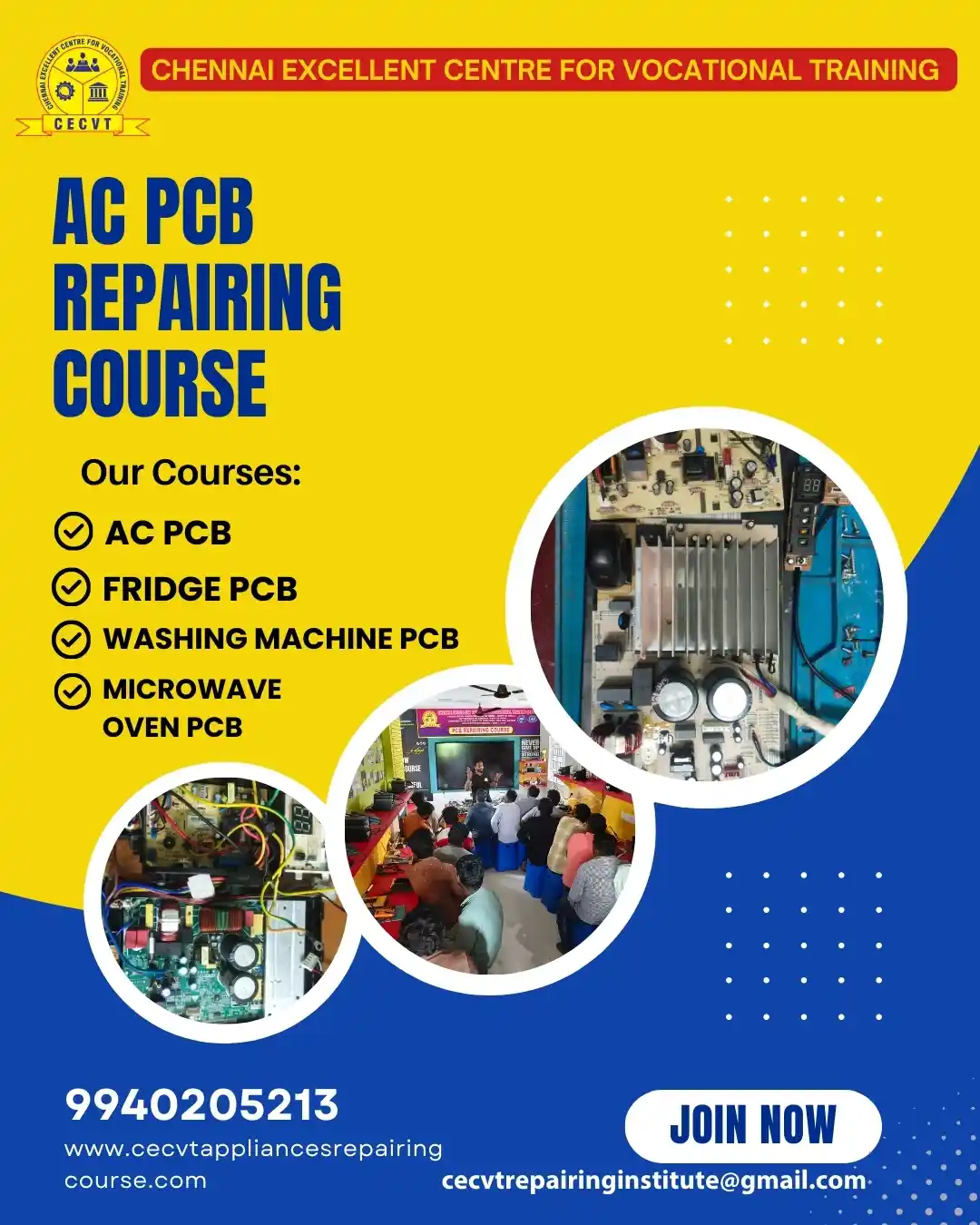 AC PCB Board Mechanic Course in Auraiya Uttar Pradesh