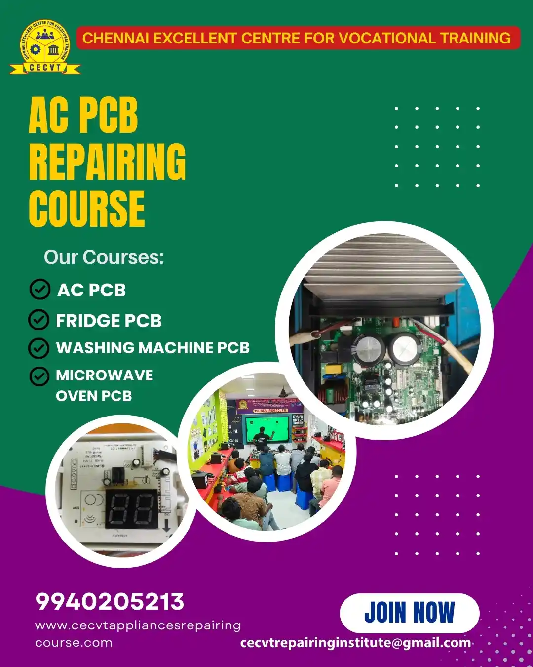 AC PCB Board Mechanic Course in Auraiya Uttar Pradesh