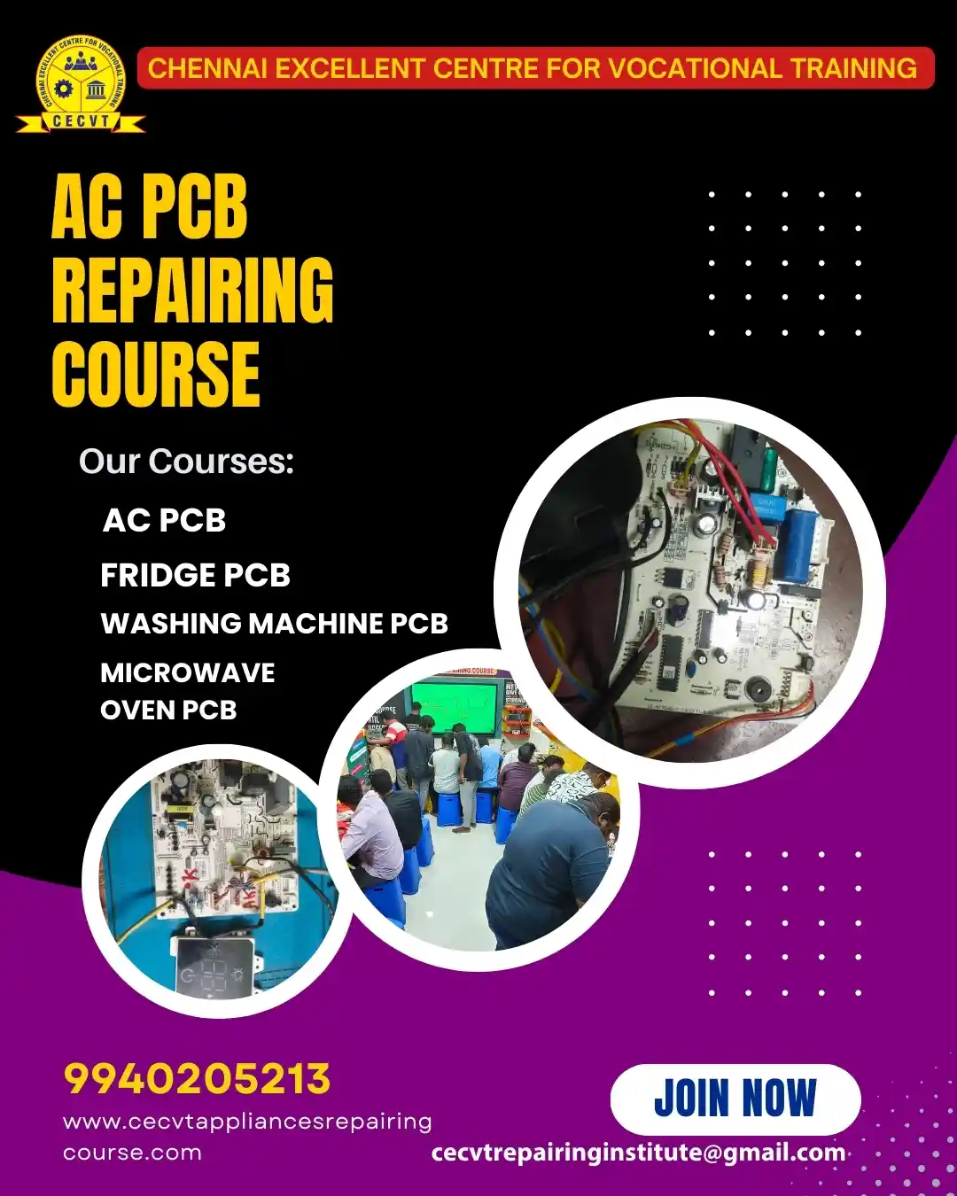 AC PCB Board Mechanic Course in Auraiya Uttar Pradesh