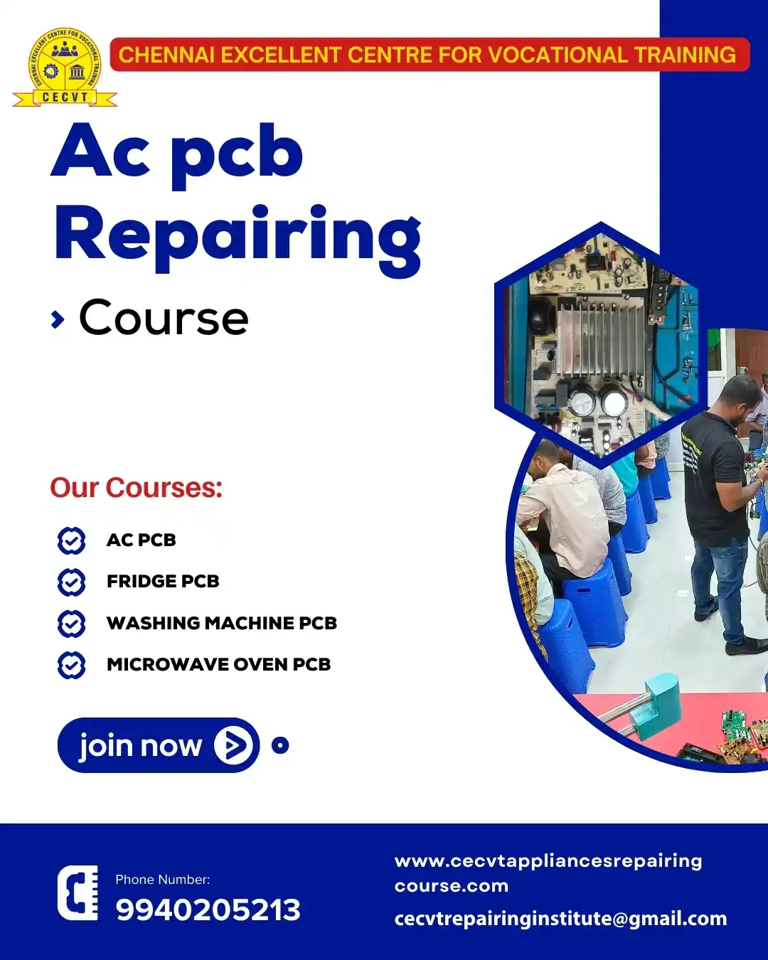 AC PCB Board Mechanic Course in Auraiya Uttar Pradesh