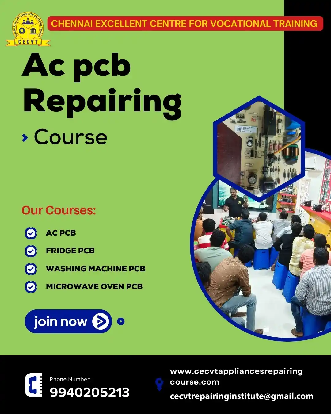 AC PCB Board Mechanic Course in Auraiya Uttar Pradesh