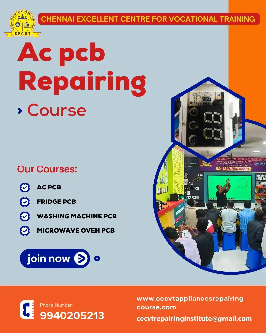 AC PCB Board Mechanic Course in Azamgarh Uttar Pradesh