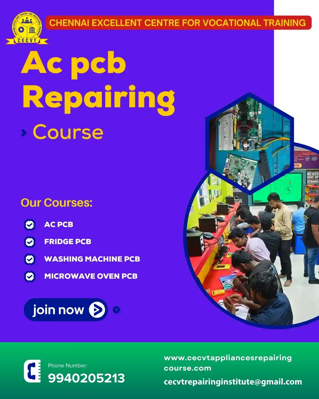 AC PCB Board Mechanic Course in Azamgarh Uttar Pradesh