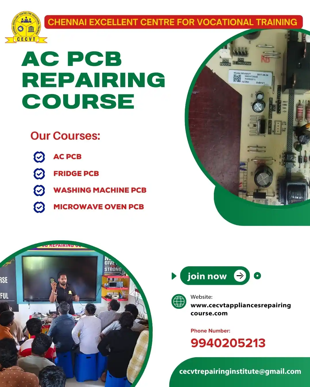 AC PCB Board Mechanic Course in Azamgarh Uttar Pradesh