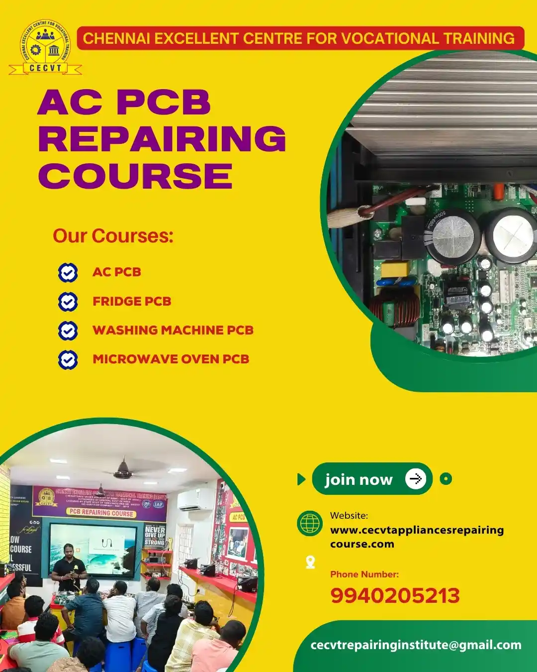 AC PCB Board Mechanic Course in Azamgarh Uttar Pradesh