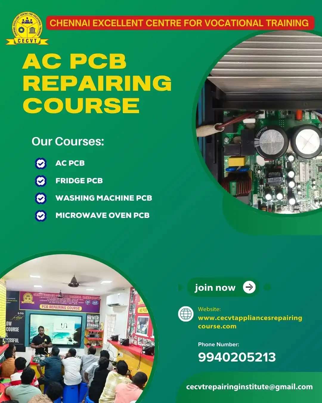 AC PCB Board Mechanic Course in Azamgarh Uttar Pradesh