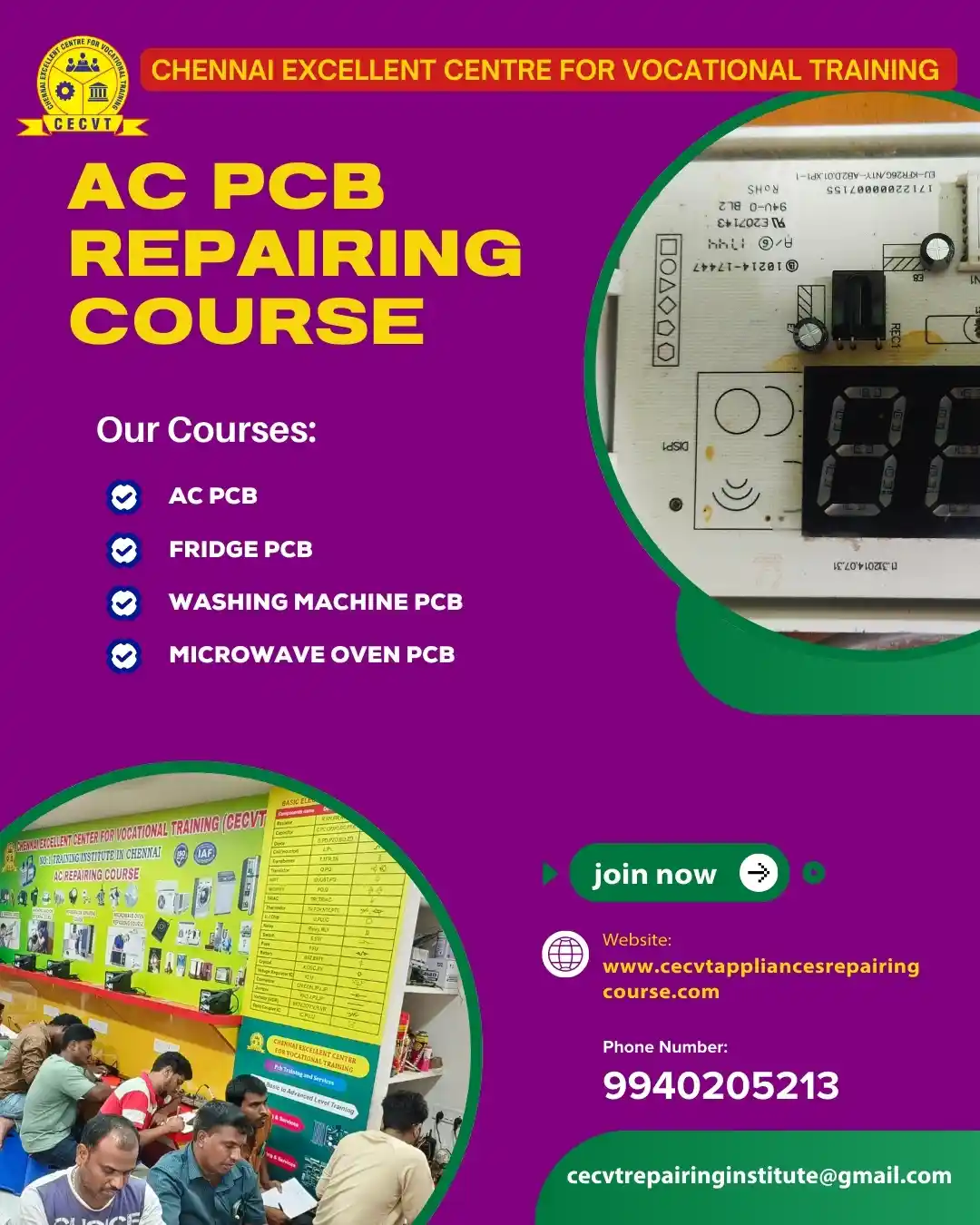 AC PCB Board Mechanic Course in Azamgarh Uttar Pradesh