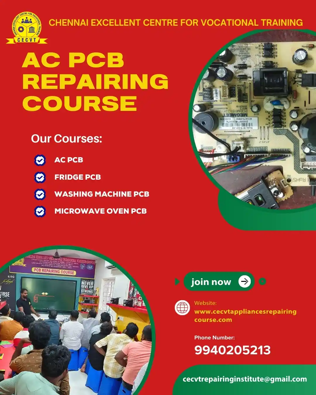AC PCB Board Mechanic Course in Badaun Uttar Pradesh