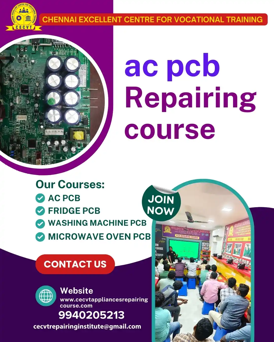 AC PCB Board Mechanic Course in Badaun Uttar Pradesh