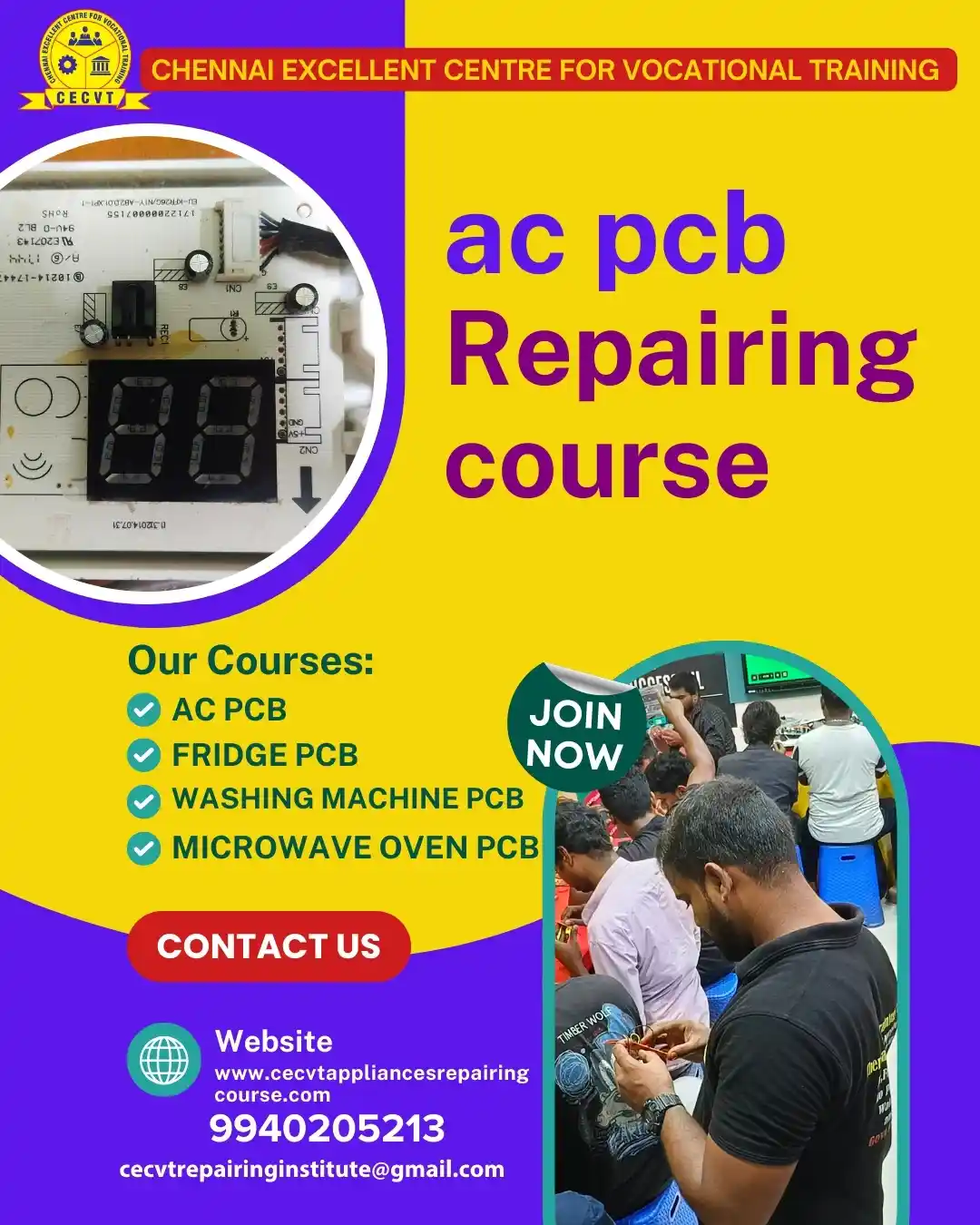 AC PCB Board Mechanic Course in Badaun Uttar Pradesh