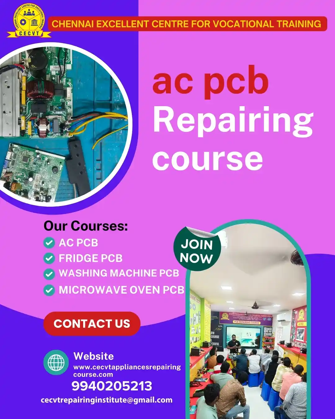 AC PCB Board Mechanic Course in Badaun Uttar Pradesh