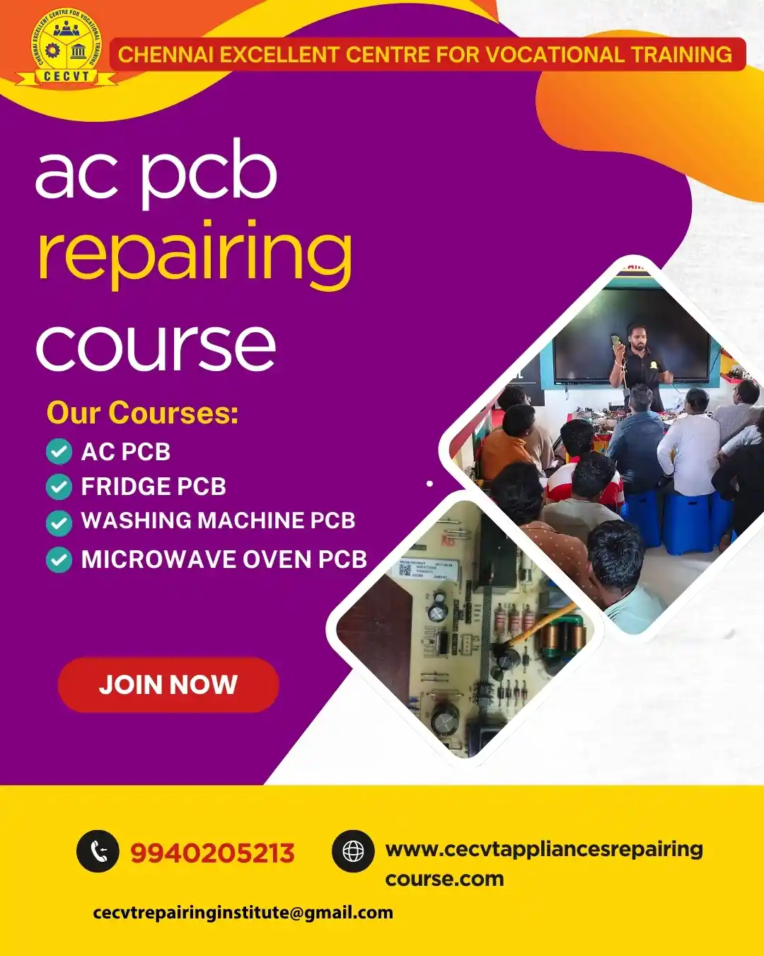 AC PCB Board Mechanic Course in Bagpat Uttar Pradesh
