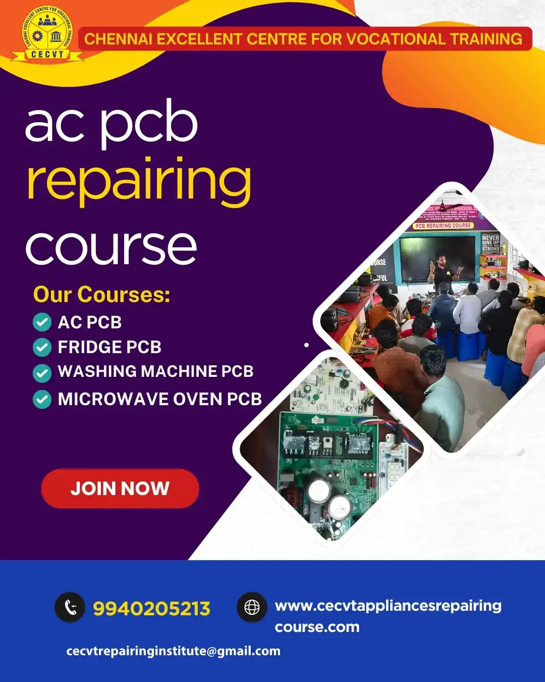 AC PCB Board Mechanic Course in Bagpat Uttar Pradesh
