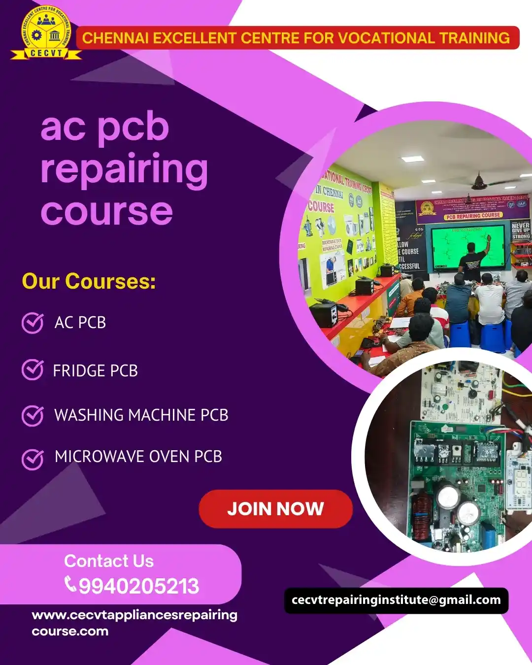 AC PCB Board Mechanic Course in Bahraich Uttar Pradesh