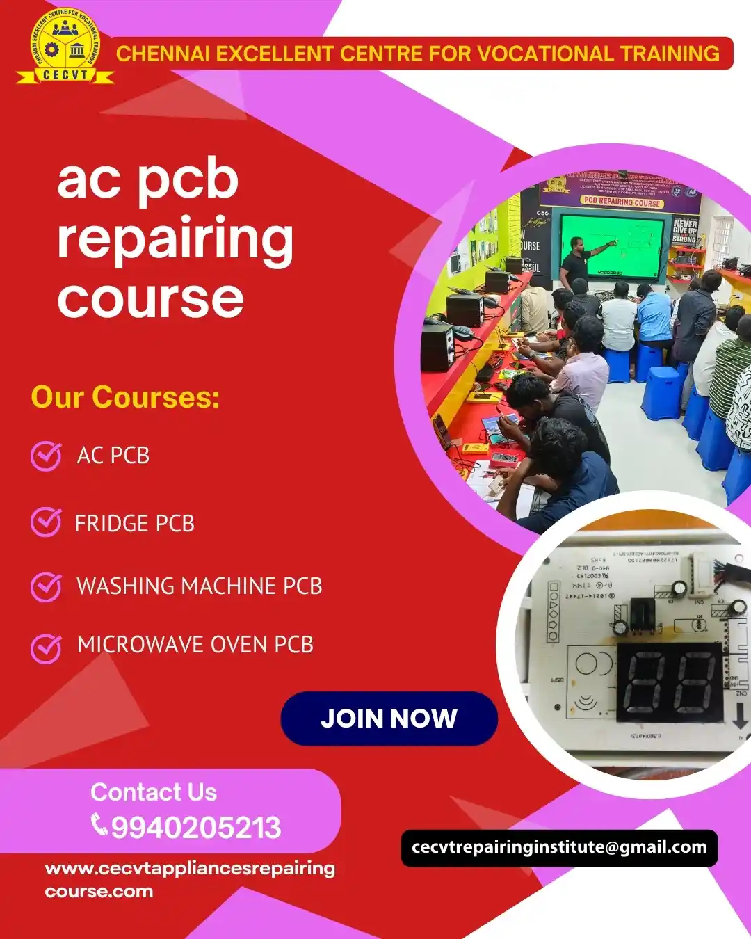 AC PCB Board Mechanic Course in Bahraich Uttar Pradesh