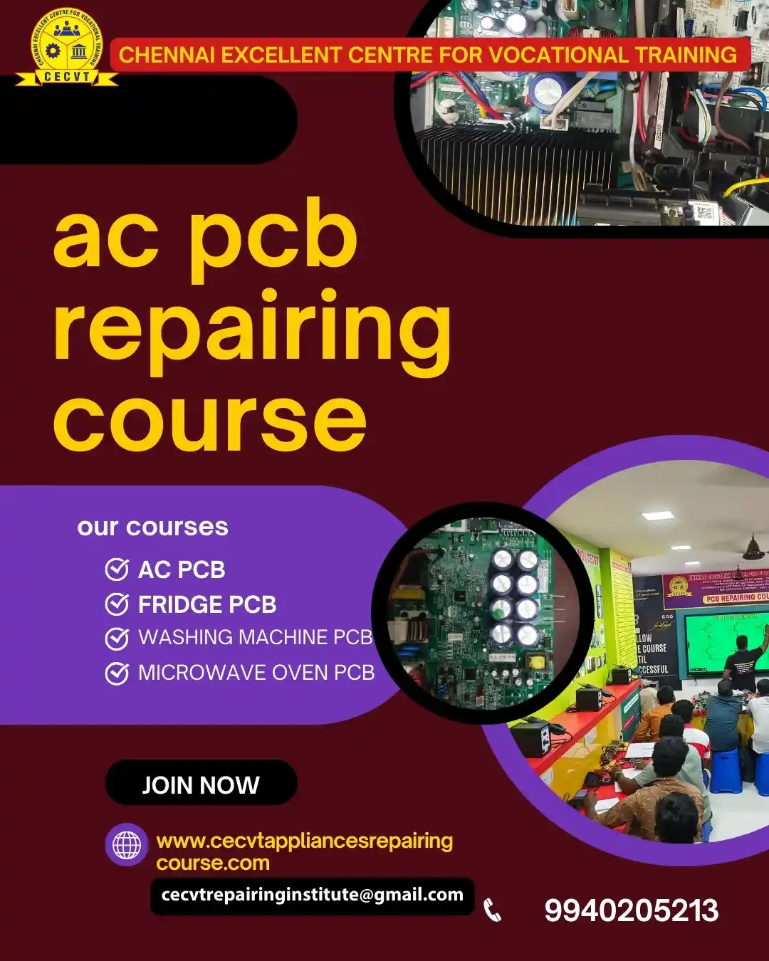 AC PCB Board Mechanic Course in Ballia Uttar Pradesh