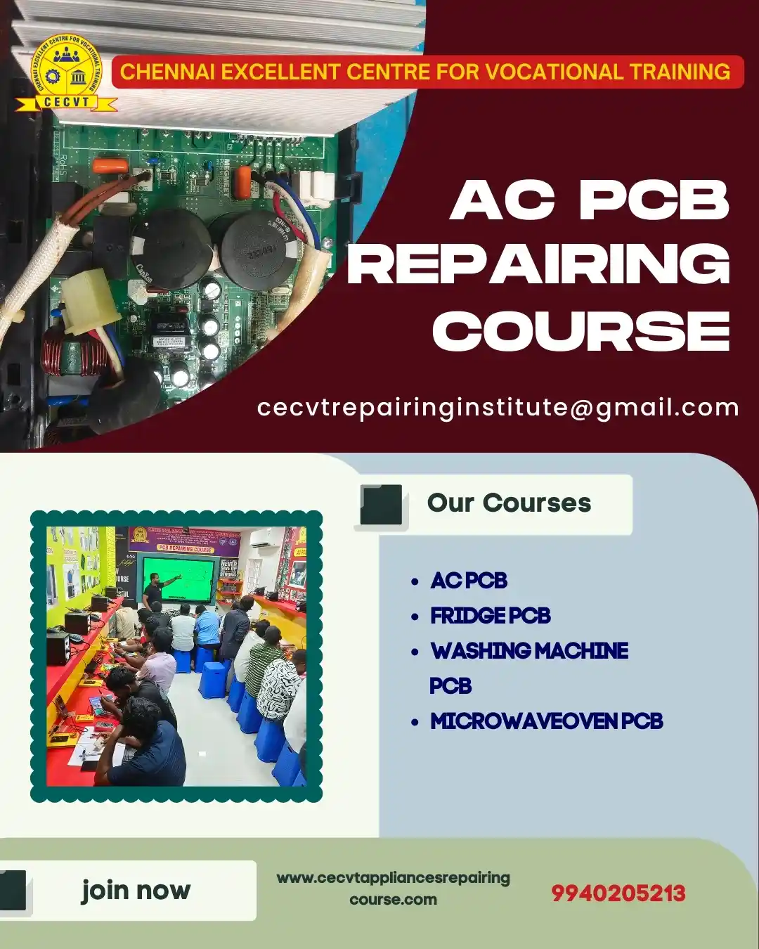 AC PCB Board Mechanic Course in Basti