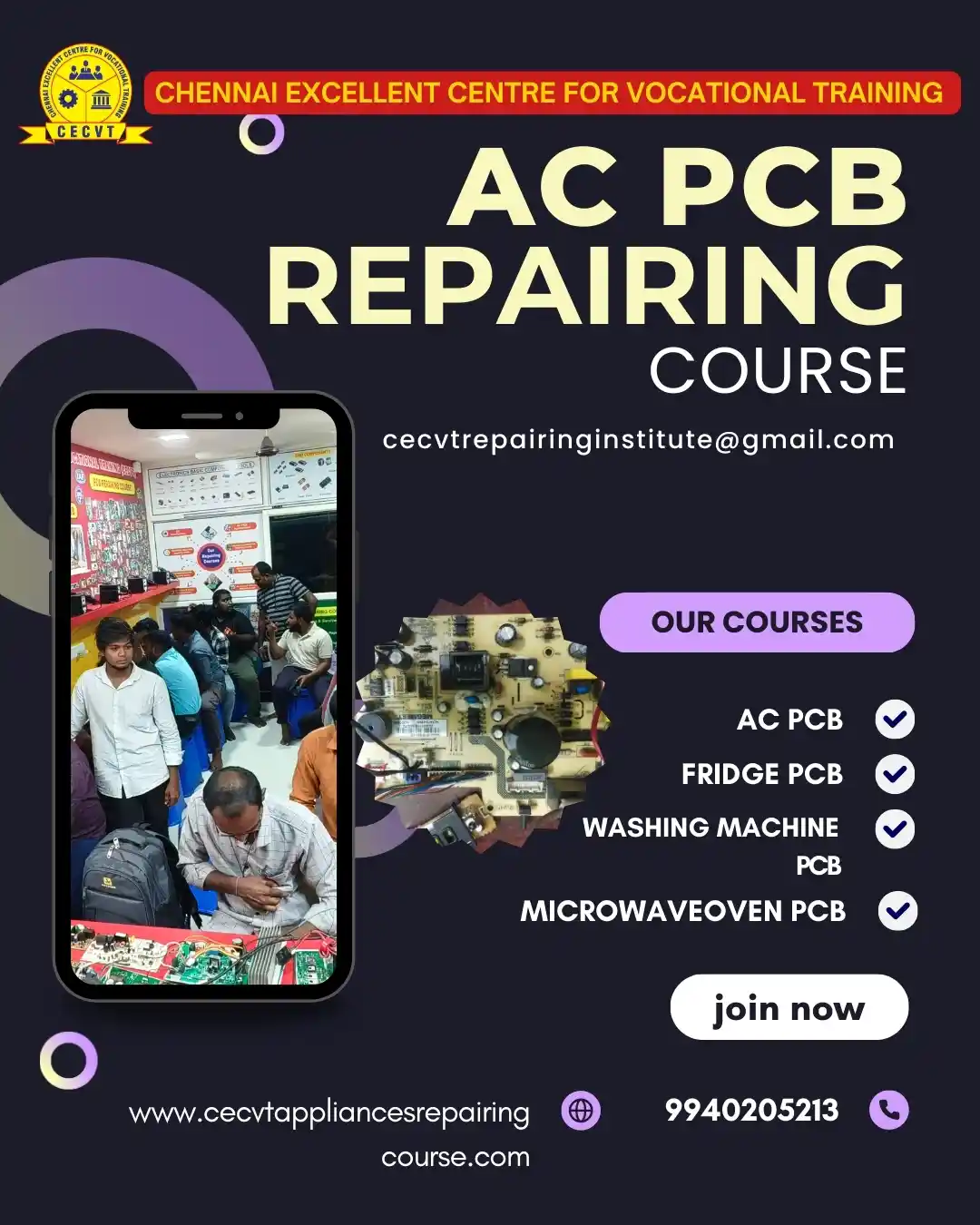 AC PCB Board Mechanic Course in Bijnor