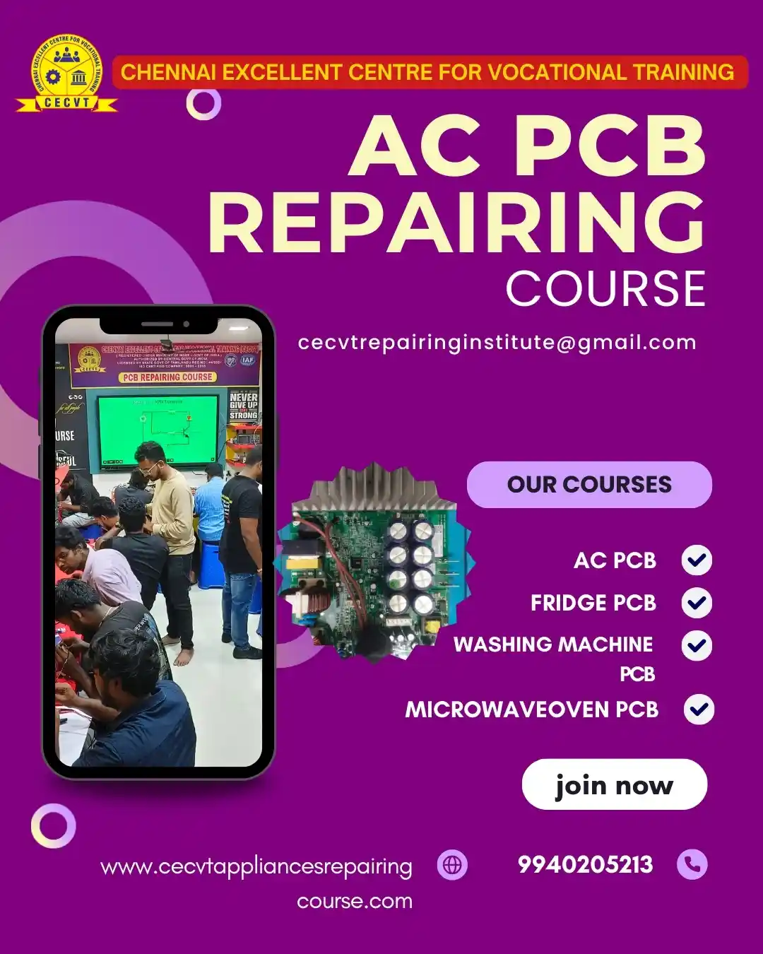 AC PCB Board Mechanic Course in Bijnor