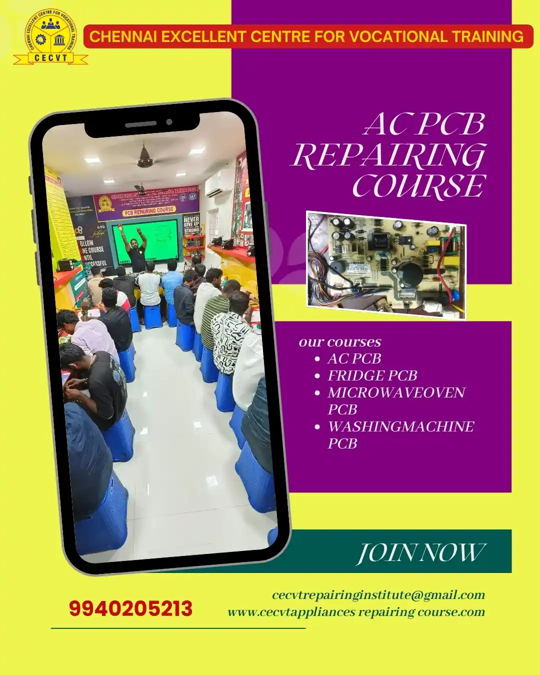 AC PCB Board Mechanic Course in Almora Uttarakhand