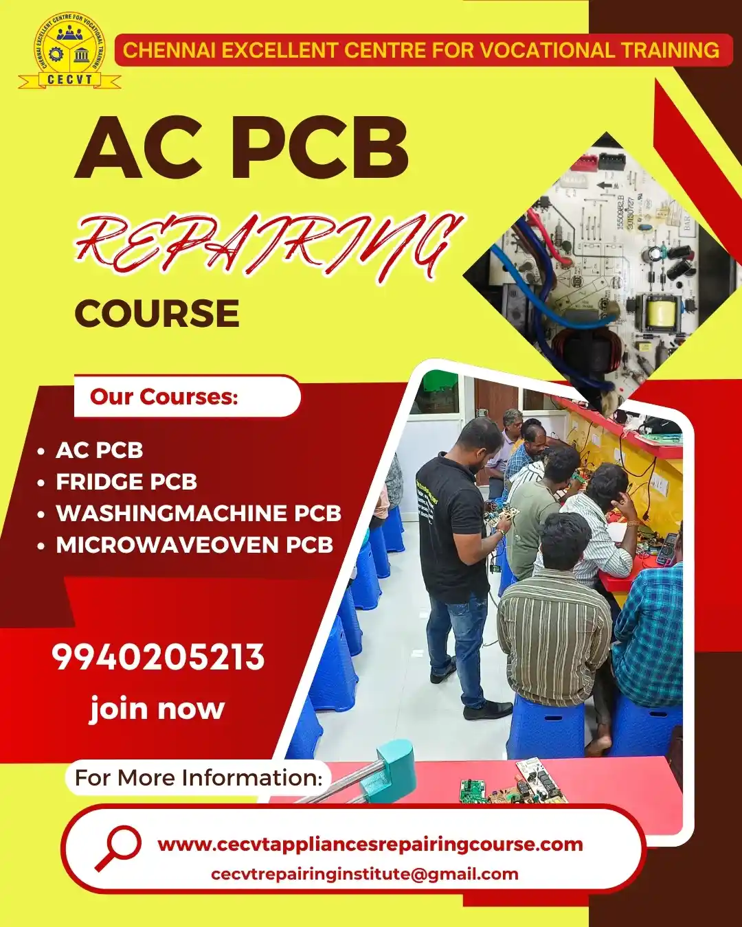 AC PCB Board Mechanic Course in Bageshwar Uttarakhand