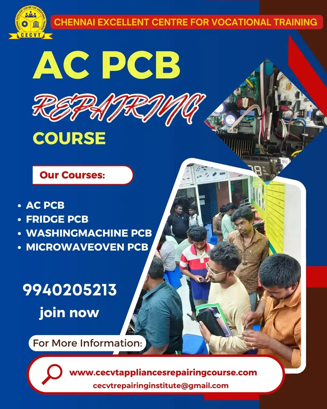 AC PCB Board Mechanic Course in Champawat Uttarakhand
