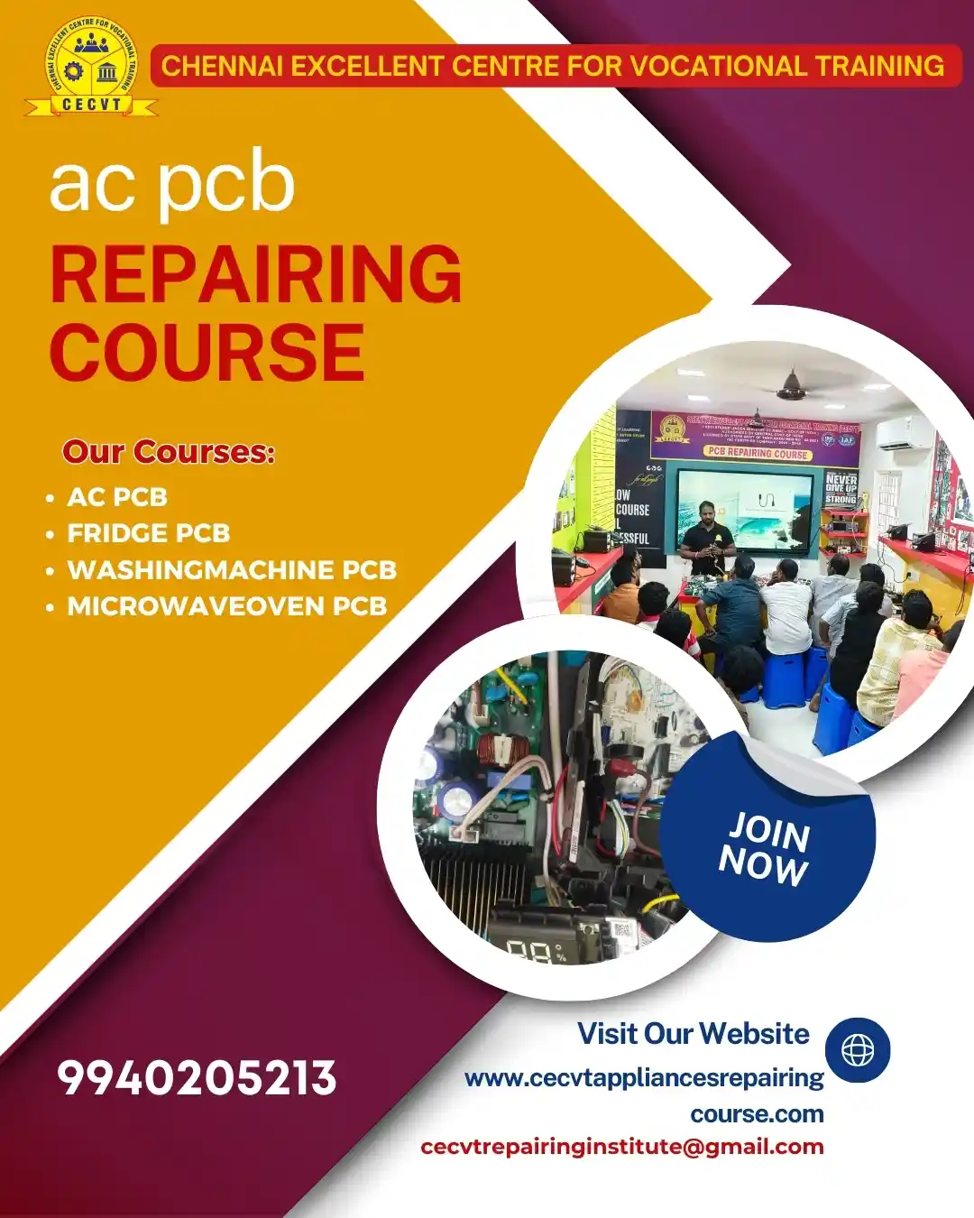 AC PCB Board Mechanic Course in Chamoli Uttarakhand