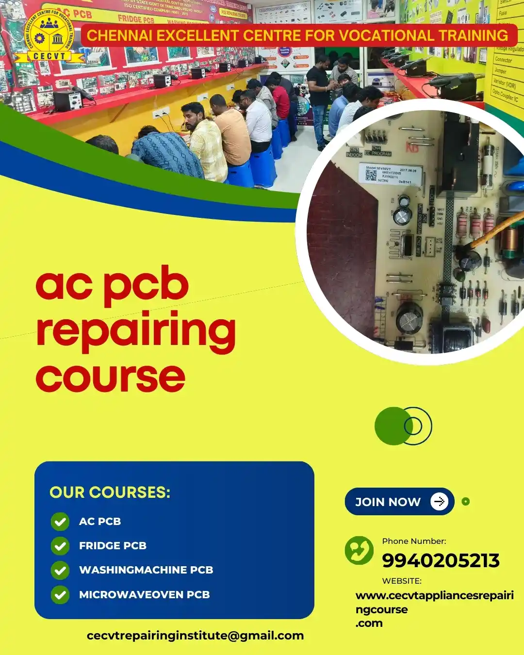 AC PCB Board Mechanic Course in Dehradun Uttarakhand