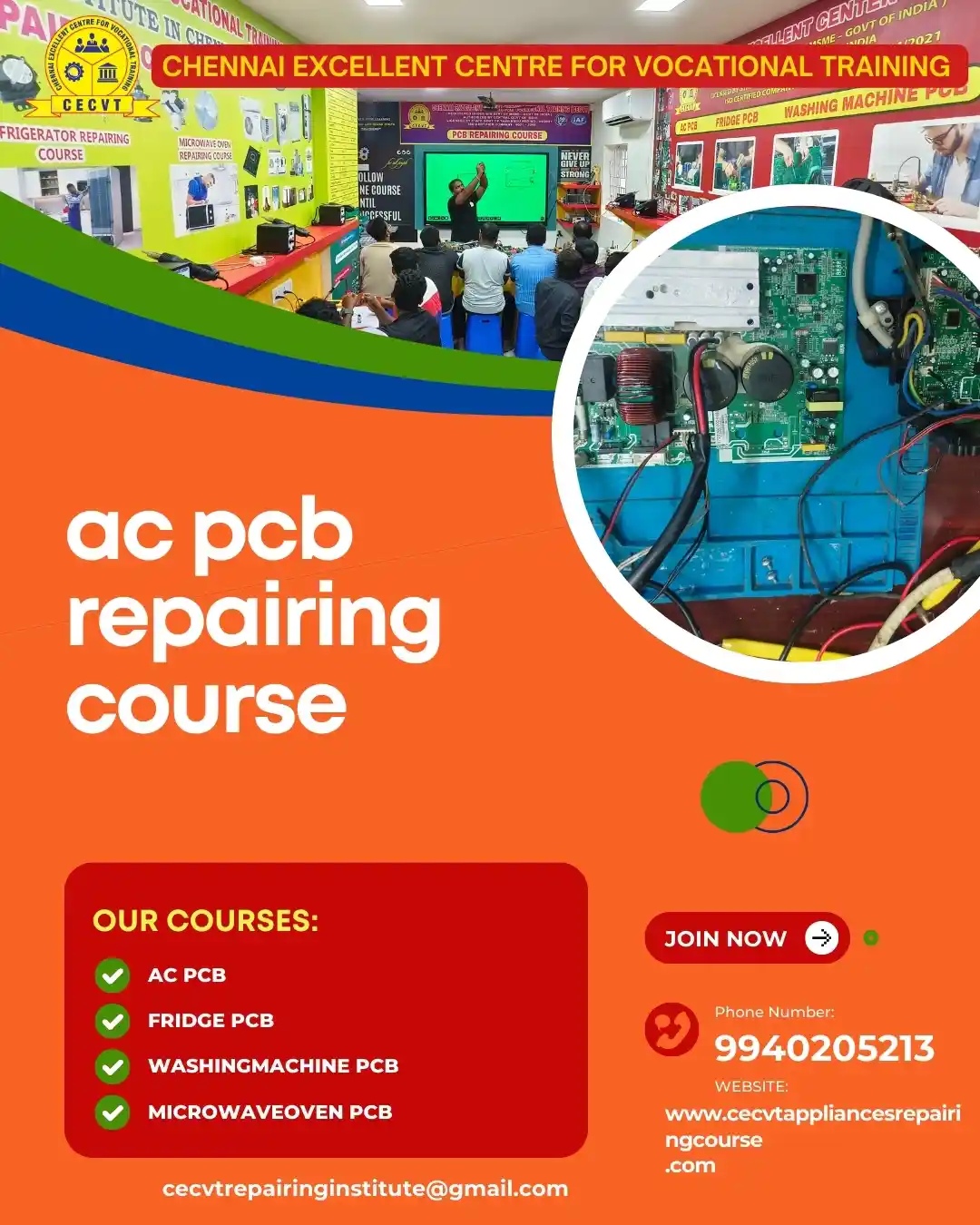 AC PCB Board Mechanic Course in Dehradun Uttarakhand