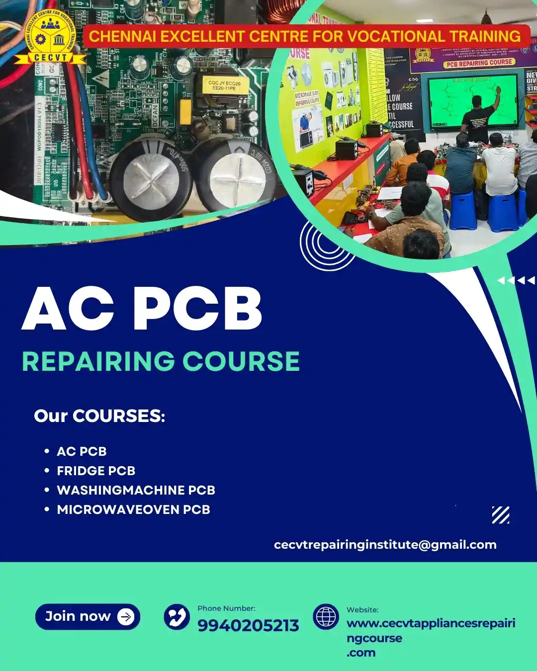 AC PCB Board Mechanic Course in Nainital Uttarakhand